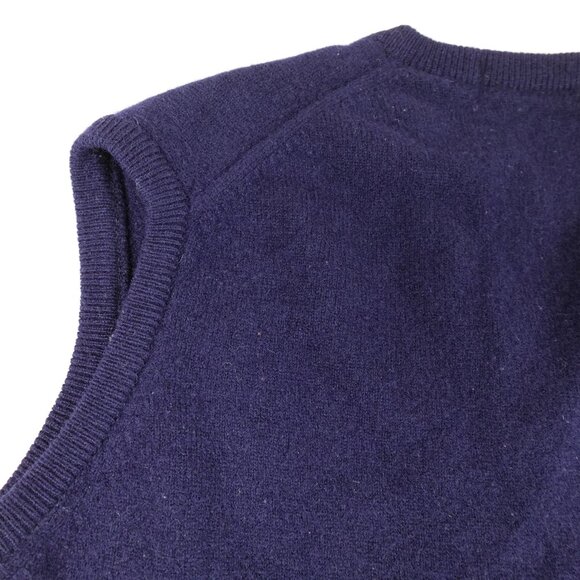 Vintage Cooper & Roe Lambswool Fine Knit Sweater Vest Men's M Made in England - Picture 7 of 8